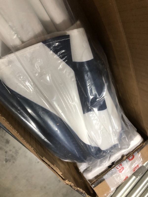 Photo 1 of 10 FT BLUE/WHITE STRIPED UMBRELLA