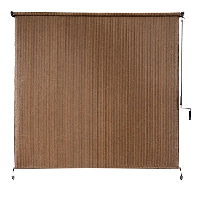 Photo 1 of Coolaroo Outback Exterior Roller Shade 75-in x 72-in Mocha Light Filtering Cordless or outdoor Roller Shade