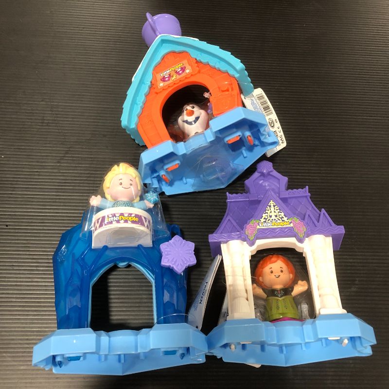 Photo 4 of Disney Frozen Elsa’s Palace Portable Playset By Little People & Disney Frozen Olaf’s Cocoa Cafe Playset By Little People & Disney Frozen Anna in Arendelle Playset By Little People


