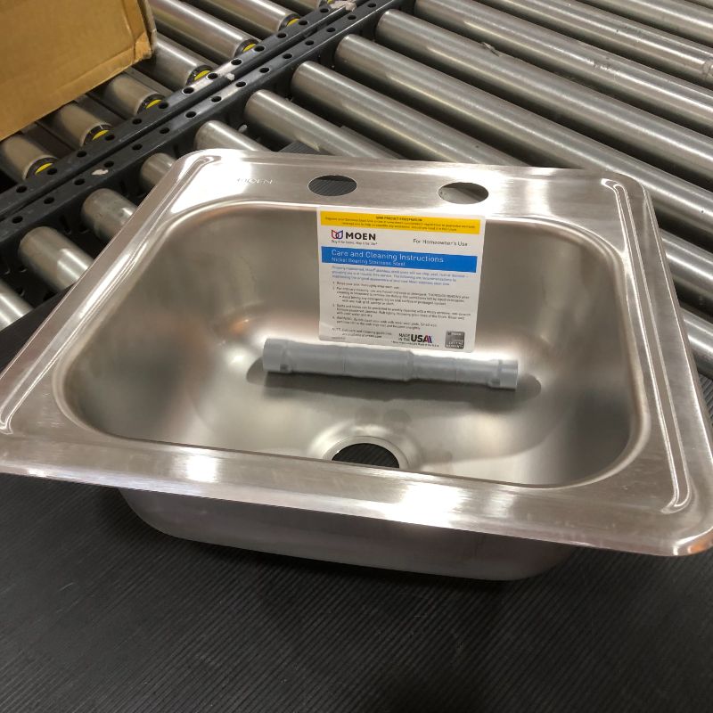 Photo 2 of 2000 Series Stainless Steel 15 in. 2-Hole Single Bowl Drop-In Kitchen Sink
