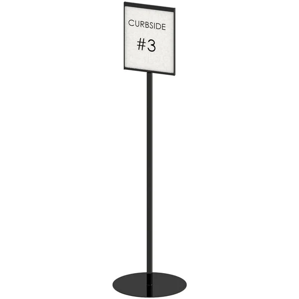 Photo 1 of 8.5 X 11 INCH Sign Stand for Floor, Top Insert, Adjustable Height - Black
