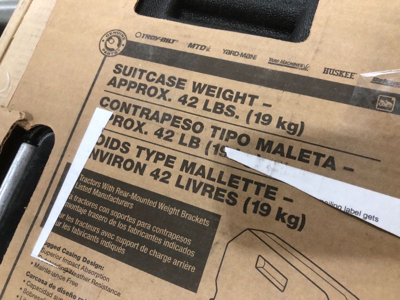 Photo 1 of Arnold 490-900-M059 Lawn and Garden Tractor Suitcase Weight Kit
