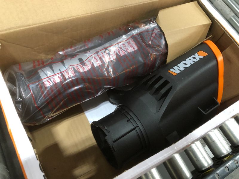 Photo 1 of Worx WG547.9 Cordless TURBINE20V Blower, 75 mph, 360 cfm, Axial Fan, Two Speed, (Tool Only)

