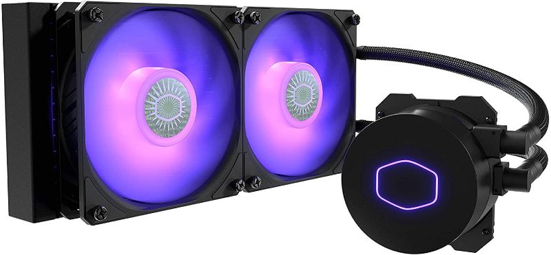 Photo 1 of Cooler Master MasterLiquid ML240L RGB V2, Close-Loop AIO CPU Liquid Cooler, 240 Radiator, Dual SickleFlow 120mm, RGB Lighting, 3rd Gen Dual Chamber Pump for AMD Ryzen/Intel LGA1151
