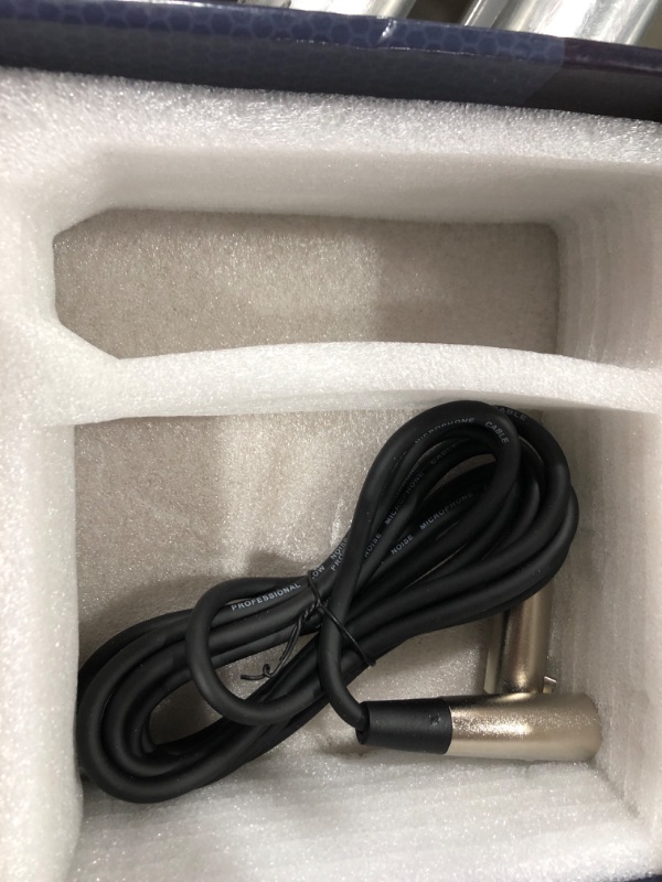 Photo 2 of LyxPro Condenser Microphone for Studio, Vocals, Instruments, Podcasting and Professional Recordings with Shockmount and XLR Cable ONLY CABLE
