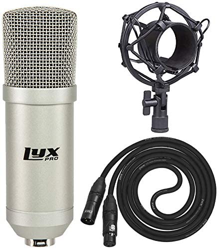 Photo 1 of LyxPro Condenser Microphone for Studio, Vocals, Instruments, Podcasting and Professional Recordings with Shockmount and XLR Cable ONLY CABLE
