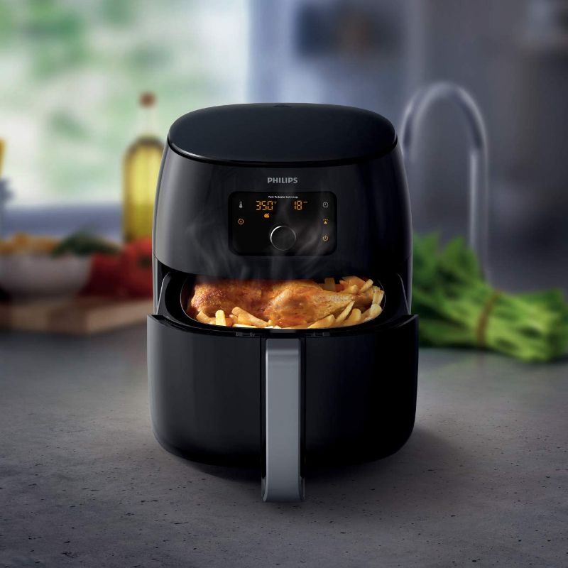 Photo 1 of Philips Premium Airfryer XXL with Fat Removal Technology, 3lb/7qt, Black, HD9650/96
