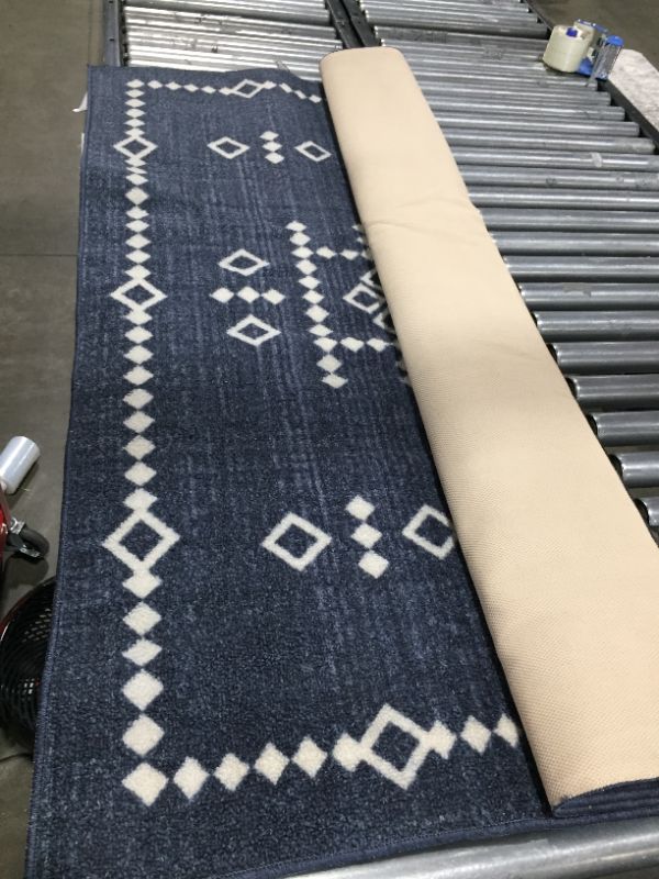 Photo 2 of 5'x7' Potomac Three Square Center Motif Rug Indigo - Threshold™
