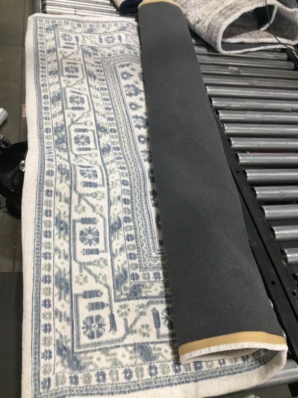 Photo 2 of 5' X 7' Blue/Ivory Area Rug Threshold-066
