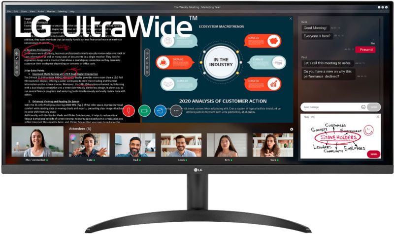 Photo 1 of LG 34” UltraWide Full HD HDR Monitor with FreeSync