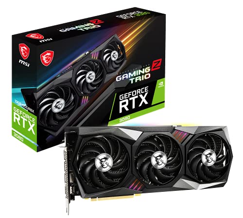 Photo 1 of MSI - NVIDIA Geforce RTX 3080 GAMING Z TRIO 10G LHR - 10GB GDDR6X - PCI Express 4.0 - Graphic Card - Black