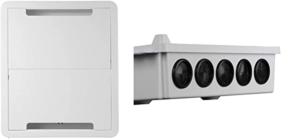 Photo 1 of On-Q Legrand Cable Management, Structured Media Enclosure, in-Wall Enclosure, TV Home Theater Box, 17 Inches, White (ENP1705-NA-V1) & AC1034 Rubber Grommet for Plastic Enclosures
