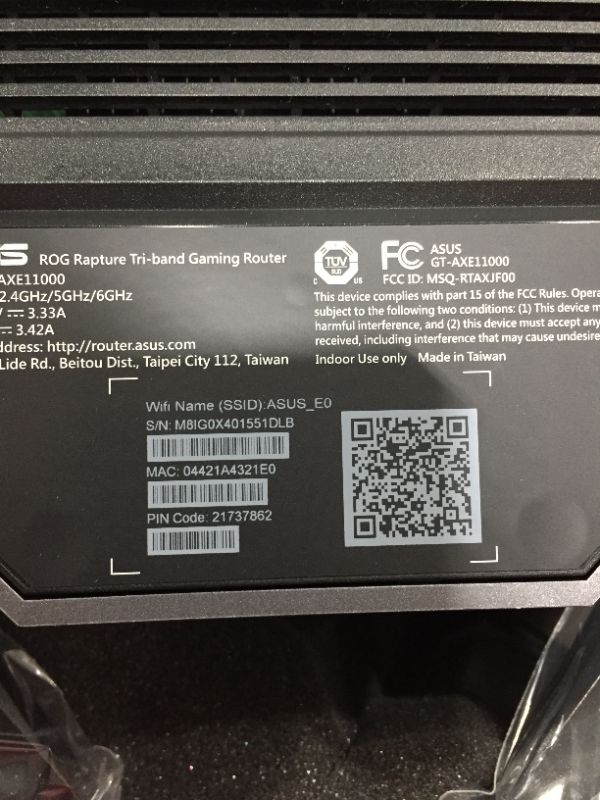 Photo 3 of ASUS ROG Rapture WiFi 6 Gaming Router (GT-AX11000) - Tri-Band 10 Gigabit Wireless Router, 1.8GHz Quad-Core CPU, WTFast, 2.5G Port, AiMesh Compatible, Included Lifetime Internet Security, AURA RGB
