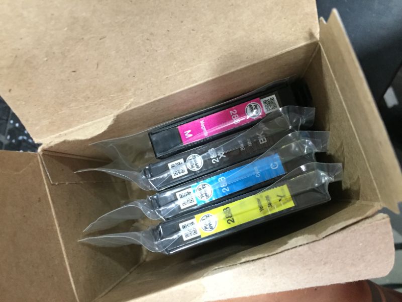 Photo 2 of Epson T288XL Black/Cyan/Magenta/Yellow High Yield Ink Cartridge, 4/Pack (T288XL-XCS)
