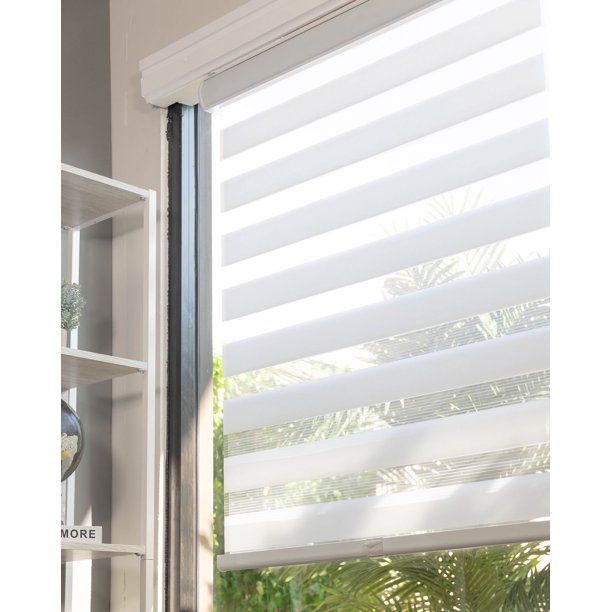 Photo 1 of 47" white sheer pull down blinds, unknown length and model