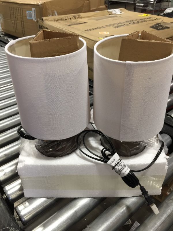 Photo 1 of **PACK OF TWO** Polyresin Wood Accent Lamp - Threshold™