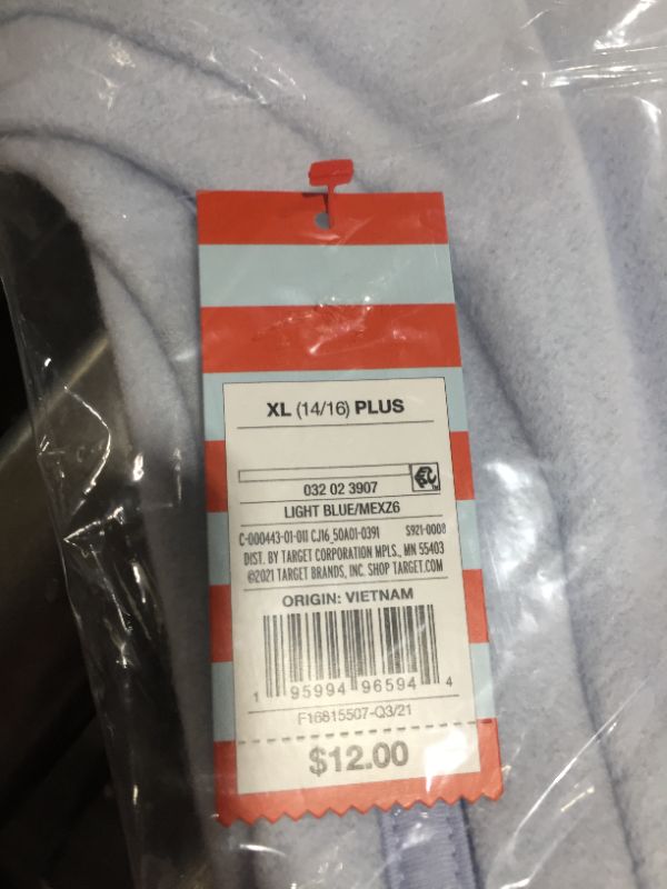 Photo 1 of Size XL 14/16, light blue long sleeve fleece sweater