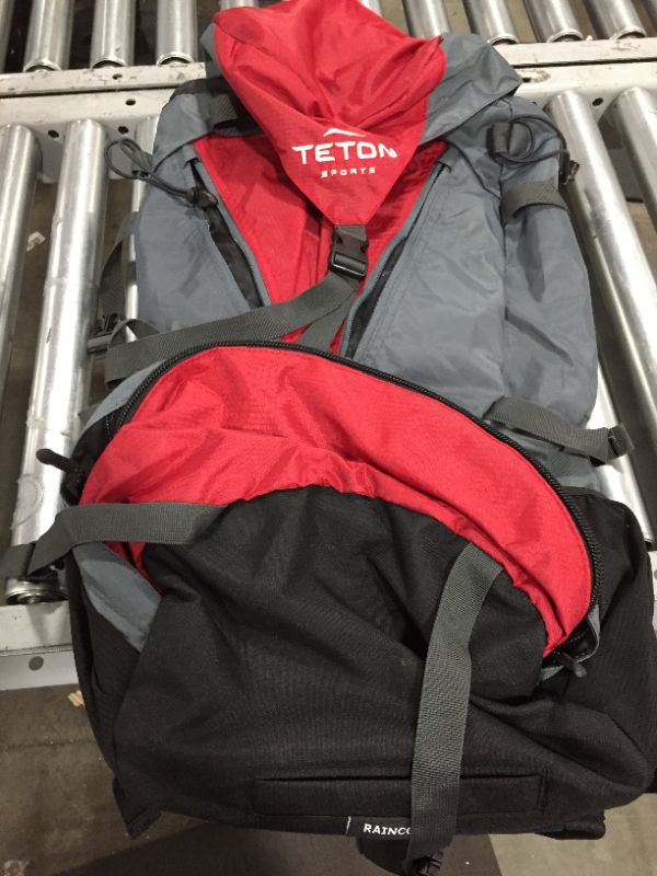 Photo 2 of TETON Sports Hiker 3700 Ultralight Internal Frame High-Performance Backpack for Hiking, Camping, Travel, and Outdoor Activities; 60L, Red
