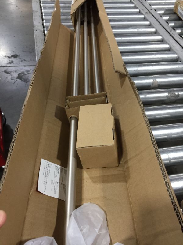 Photo 1 of Amazon Basics Room Darkening Blackout Curtain Rod - 88" to 120", Nickel
