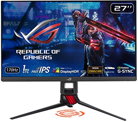 Photo 1 of ASUS ROG Strix XG279Q 27” HDR Gaming Monitor, 1440P WQHD (2560 x 1440), Fast IPS, 170Hz, G-SYNC, Extreme Low Motion Blur Sync (ELMB SYNC), 1ms, HDR™ 400, Eye Care, DisplayPort Dual HDMI
