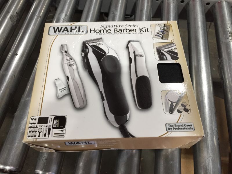 Photo 5 of Wahl Clipper Deluxe Chrome Pro, Complete Hair and Beard Clipping and Trimming Kit, Includes Quality Clipper with Guide Combs, Cordless Trimmer, Styling Shears, for a Cut Every Time - Model 79524-5201
