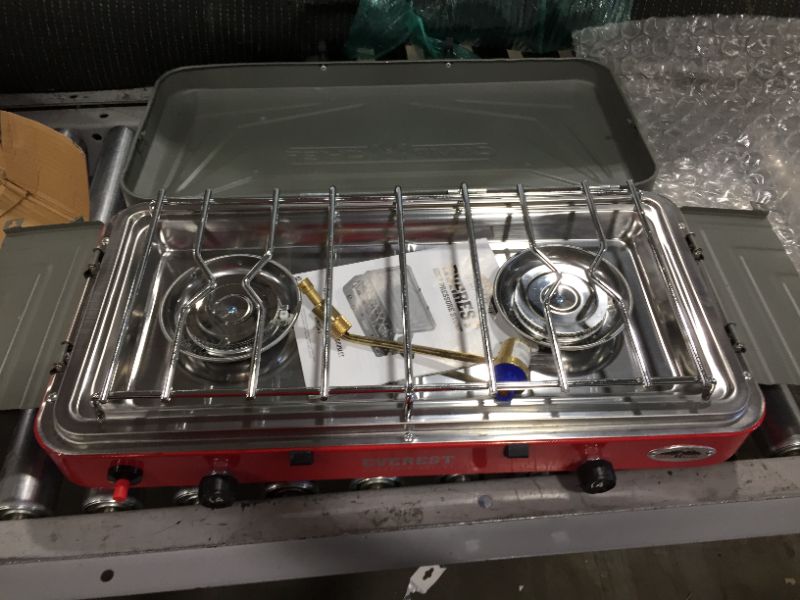 Photo 1 of Camp Chef Mountain Series Everest High Pressure Two-Burner Stove, Multicolor
