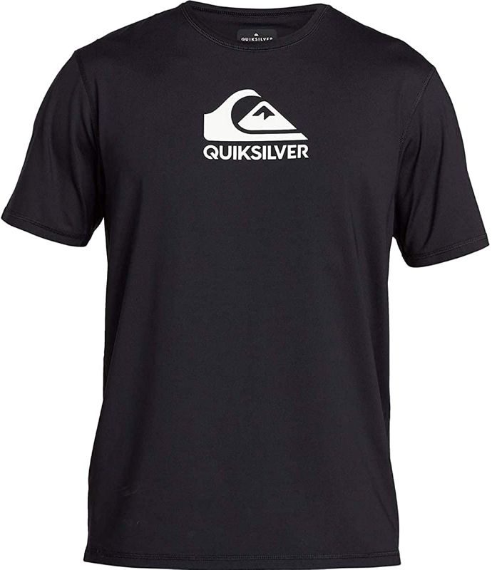 Photo 1 of Quiksilver Men's Solid Streak Short Sleeve Rashuguard UPF 50 Sun Protection Surf Shirt SIZE S
