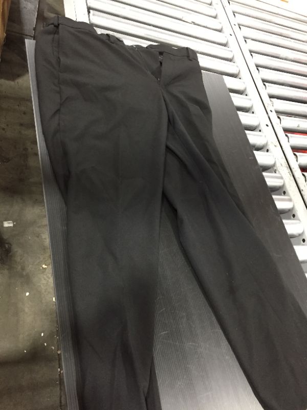 Photo 2 of Haggar Men's Eclo Stria Expandable-Waist Flat Front Dress Pant 34x30
