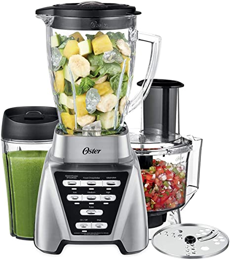 Photo 1 of Oster Blender | Pro 1200 with Glass Jar, 24-Ounce Smoothie Cup and Food Processor Attachment, Brushed Nickel - BLSTMB-CBF-000
