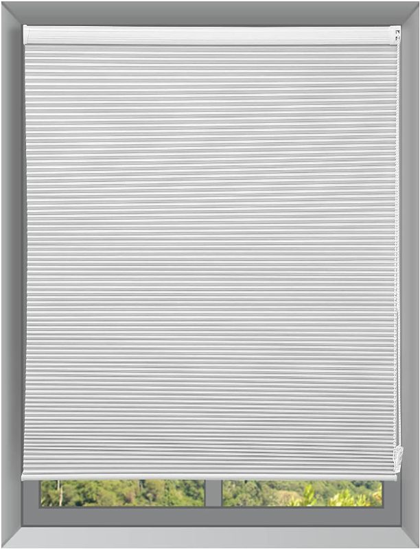 Photo 1 of Changshade Size Custom Cellular Shades,Corded Blackout Cellular Window Blinds Shade with The Diameter of 1 Inch Honeycombs for Office,Living Room,Bedroom,Thermal Insulated CML-CEL-WT-A
