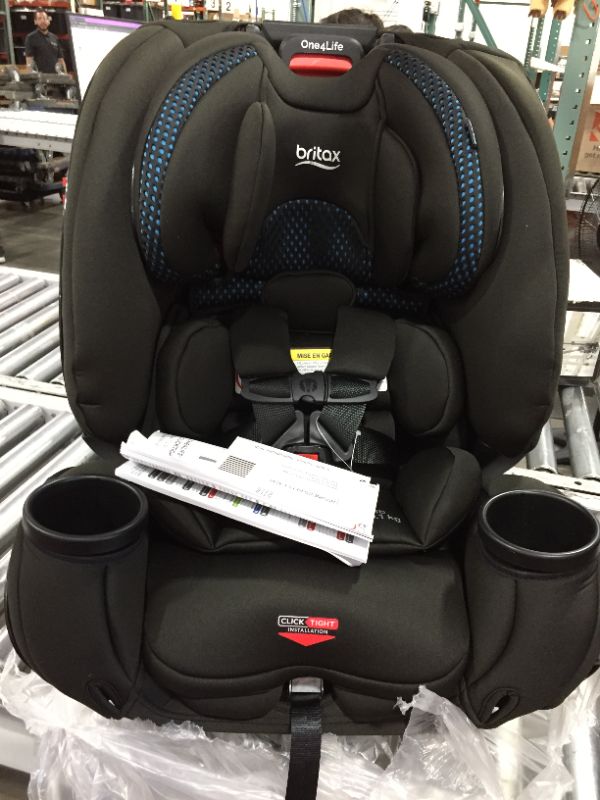 Photo 2 of Britax One4Life ClickTight All-In-One Car Seat – 10 Years of Use – Infant, Convertible, Booster – 5 to 120 Pounds + Cool Flow Ventilating Fabric, Cool Flow Teal 
