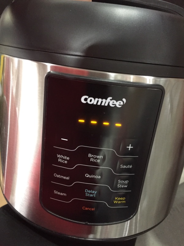 Photo 3 of COMFEE' Rice Cooker, 8-in-1 Stainless Steel Multi Cooker, Slow Cooker, Steamer, Saute, and Warmer, 5.2 QT, 20 Cups Cooked(10 Cups Uncooked), Brown Rice, Quinoa and Oatmeal, 8 One-Touch Programs
