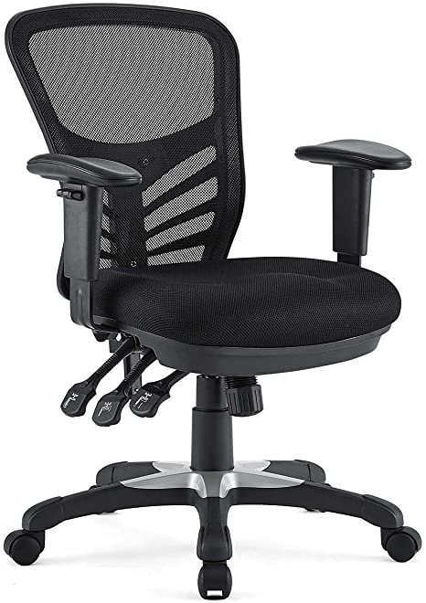 Photo 1 of Modway EEI-757-BLK Articulate Ergonomic Mesh Office Chair in Black
