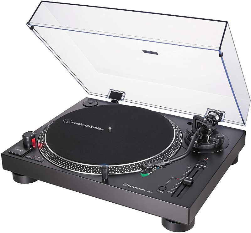 Photo 1 of Audio-Technica AT-LP120XUSB-BK Direct-Drive Turntable (Analog & USB), Fully Manual, Hi-Fi, 3 Speed, Convert Vinyl to Digital, Anti-Skate and Variable Pitch Control Black
