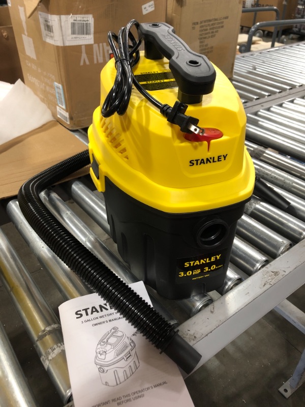 Photo 2 of Stanley SL18910P-3 3 Gallon 3 Max HP Portable Lightweight Wet/Dry Vacuum, Yellow