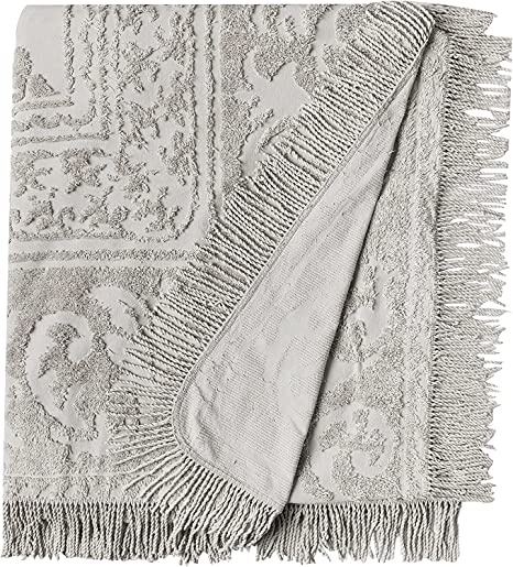 Photo 2 of Beatrice Home Fashions Medallion Chenille Bedspread, King, Gray
