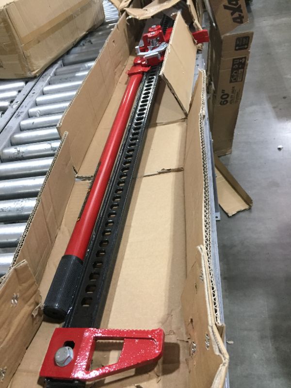 Photo 2 of BIG RED TR6502B Torin 60" Ratcheting Off Road Utility Farm Jack, 3 Ton (6,000 lb) Capacity, Red
