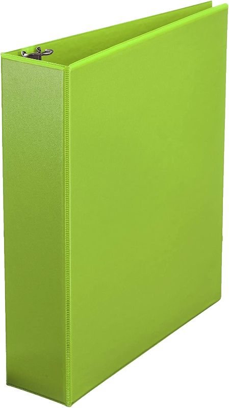 Photo 1 of Amazon Basics 2 Inch, 3 Ring Binder, Round Ring, Customizable View Binder, Green, 12-Pack
