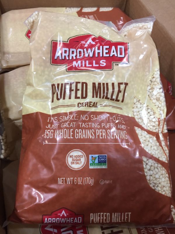 Photo 2 of Arrowhead Mills Puffed Millet Cereal, 6 Ounce Bag (Pack of 12)
