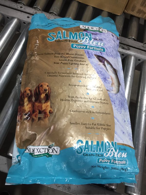 Photo 2 of Addiction Salmon Bleu Puppy - Dry Dog Food - Complete and Balanced Diet - Skin & Coat Health Puppy Formula - Premium King Salmon - Made in New Zealand
ex 8/22
