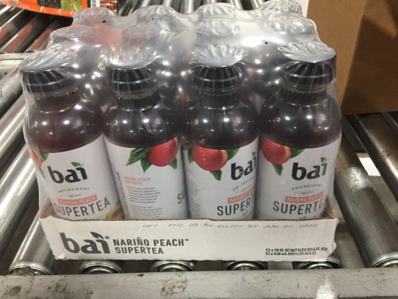 Photo 2 of Bai Narino Peach Tea, Antioxidant Infused Tea, 18 Fl Oz 12 pack 
