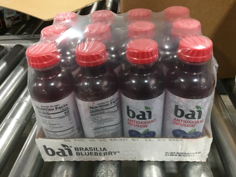 Photo 2 of Bai Flavored Water, Brasilia Blueberry, Antioxidant Infused Drinks, 18 Fluid Ounce Bottles, 12 Count
