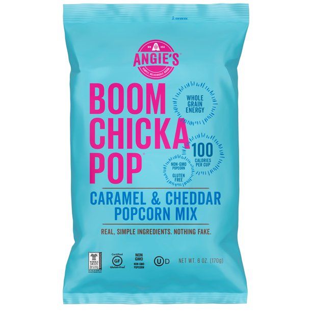 Photo 1 of Angie?s BOOMCHICKAPOP Caramel & Cheddar Popcorn Mix, 6 Ounce Bag, Box of 12
