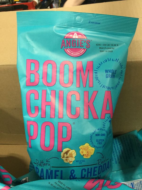 Photo 2 of Angie?s BOOMCHICKAPOP Caramel & Cheddar Popcorn Mix, 6 Ounce Bag, Box of 12
