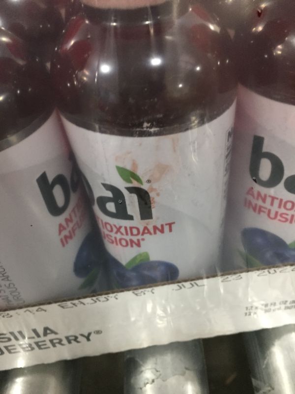 Photo 3 of Bai Flavored Water, Brasilia Blueberry, Antioxidant Infused Drinks, 18 Fluid Ounce Bottles, 12 Count
