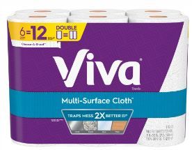 Photo 1 of  Multi-Surface Cloth Paper Towels, Choose-A-Sheet, 6 Double Rolls 12 Regular Rolls
