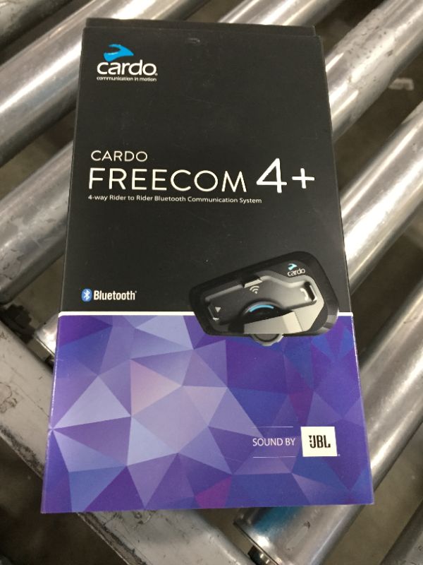 Photo 2 of Cardo FRC4P001 - FREECOM 4 Plus Motorcycle 4-Way Bluetooth Communication System Headset - Black, Single Pack
