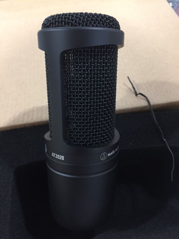 Photo 2 of Audio-Technica AT2020 Cardioid Condenser Studio XLR Microphone, Ideal for Project/Home Studio Applications
