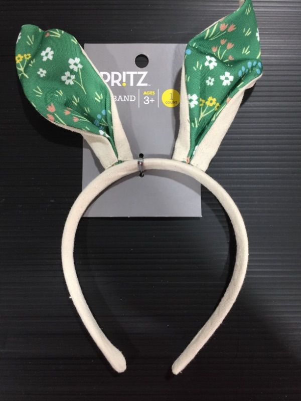 Photo 2 of Easter Wearable Party Bunny Headband Green - Spritz™

