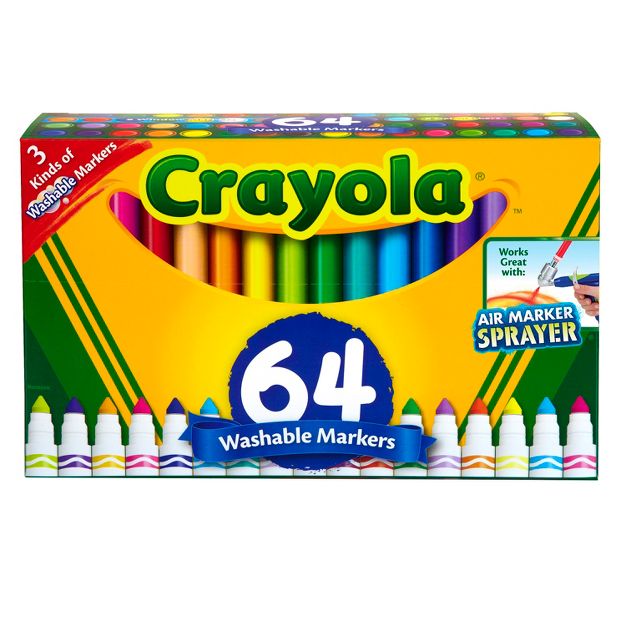 Photo 1 of Crayola 64ct Broad Line Markers with Gel & Window Markers

